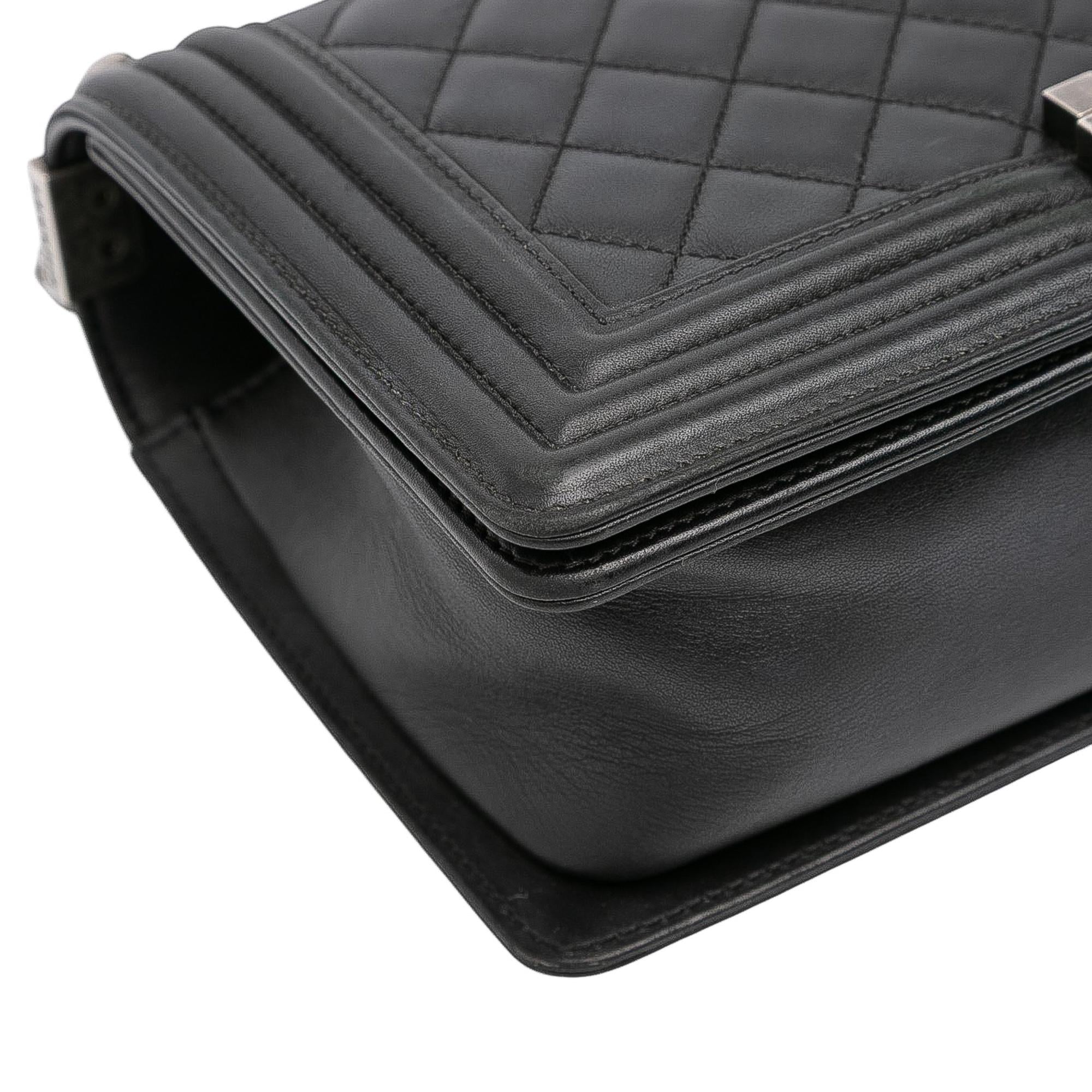 Chanel Old Medium Quilted Lambskin Boy Flap