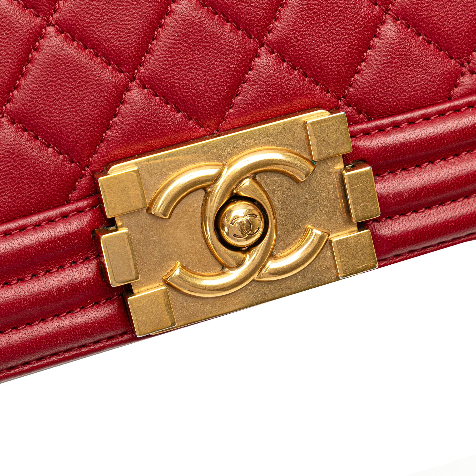 Chanel Old Medium Quilted Lambskin Boy Flap