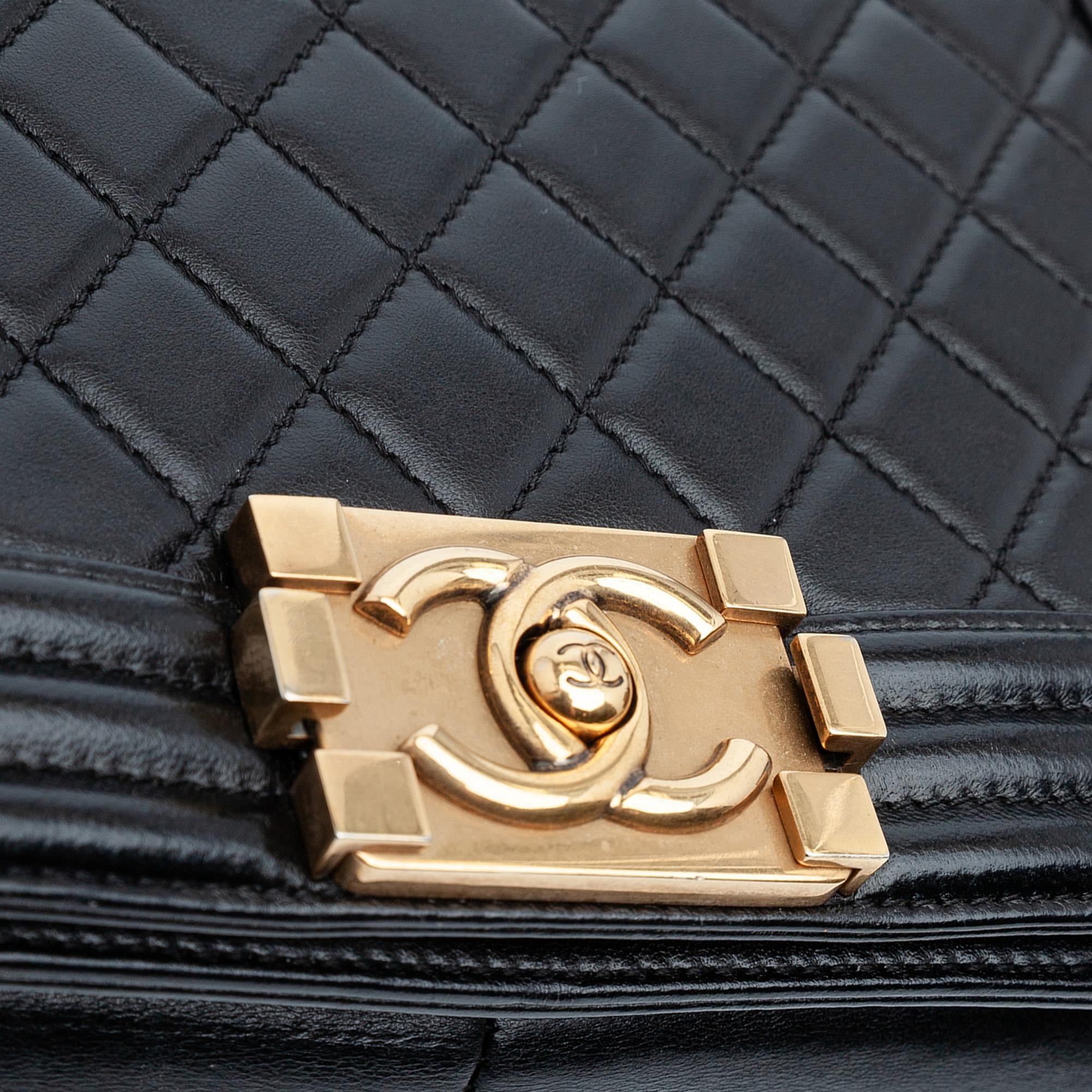 Chanel Old Medium Quilted Lambskin Boy Flap