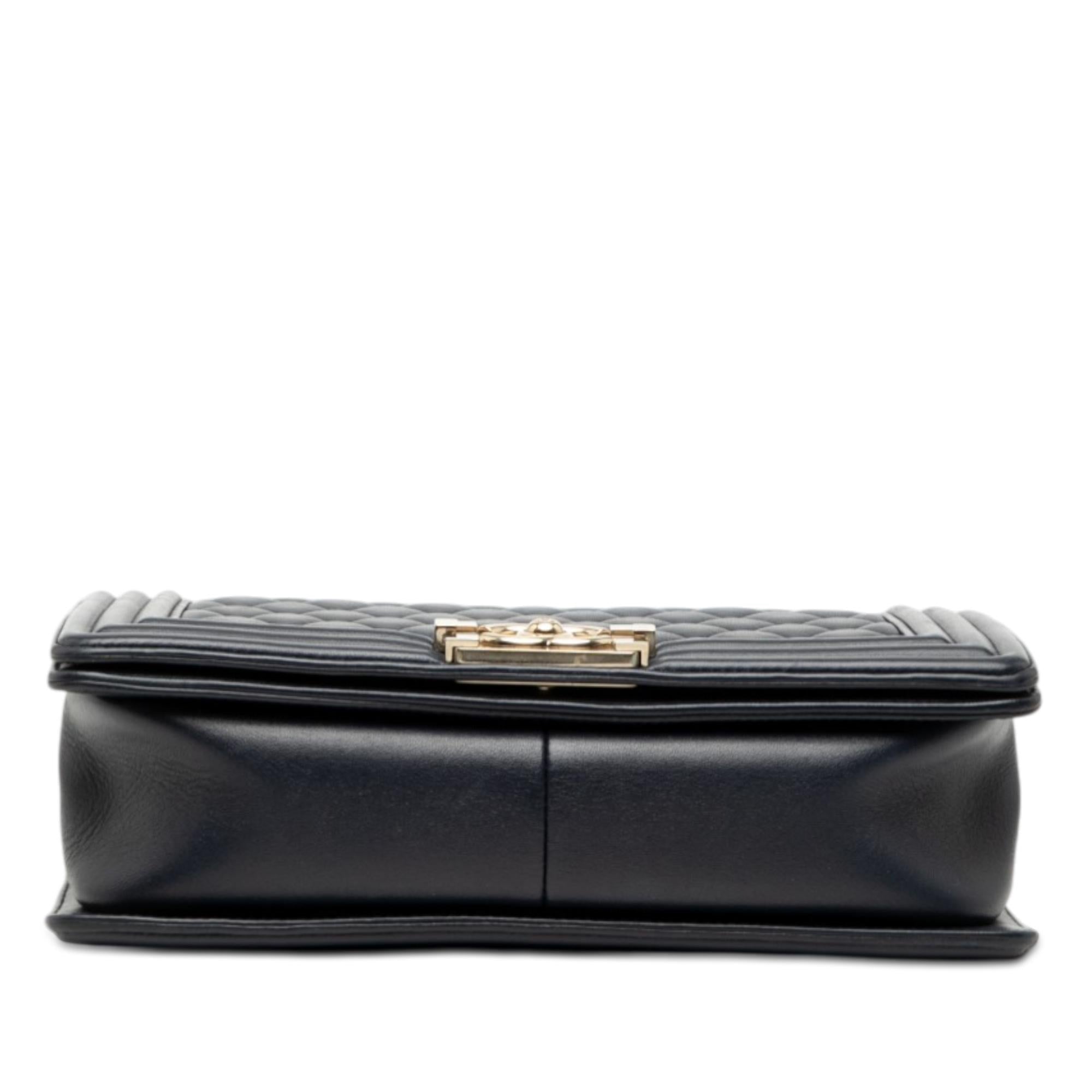 Chanel Old Medium Quilted Lambskin Boy Flap