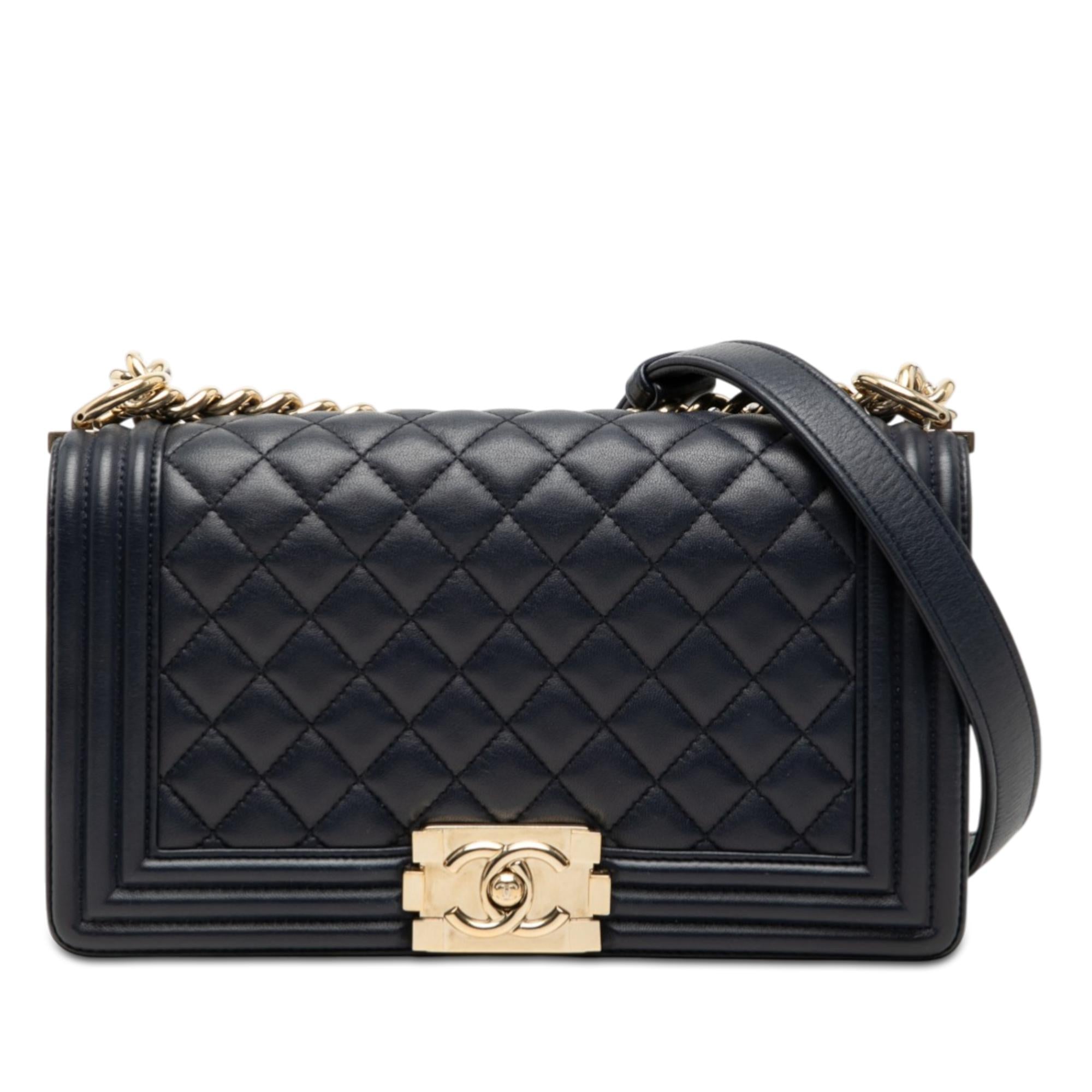 Chanel Old Medium Quilted Lambskin Boy Flap