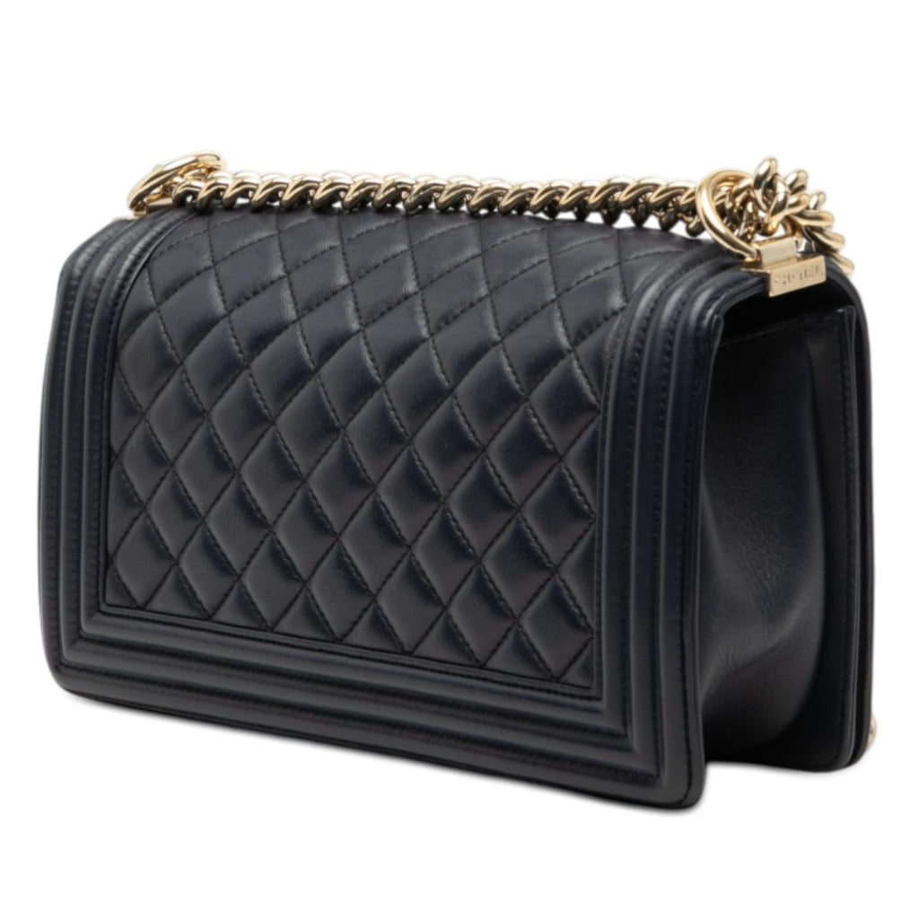 Chanel Old Medium Quilted Lambskin Boy Flap