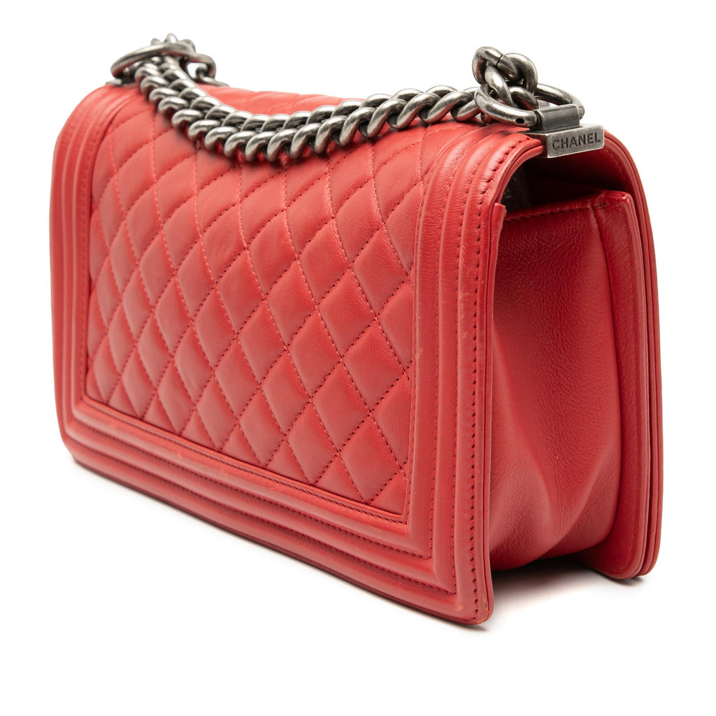 Chanel Old Medium Quilted Lambskin Boy Flap