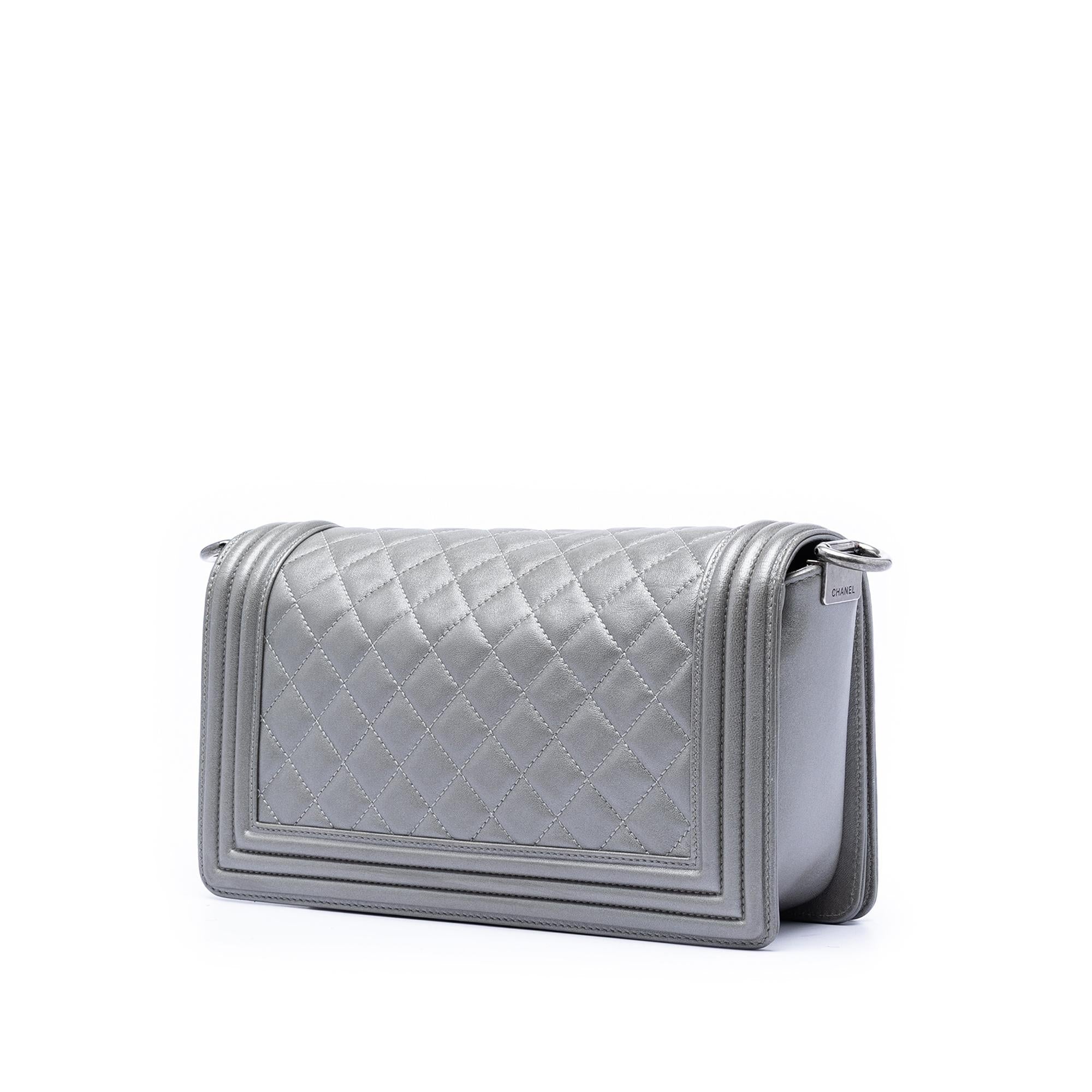 Chanel Old Medium Quilted Lambskin Boy Flap