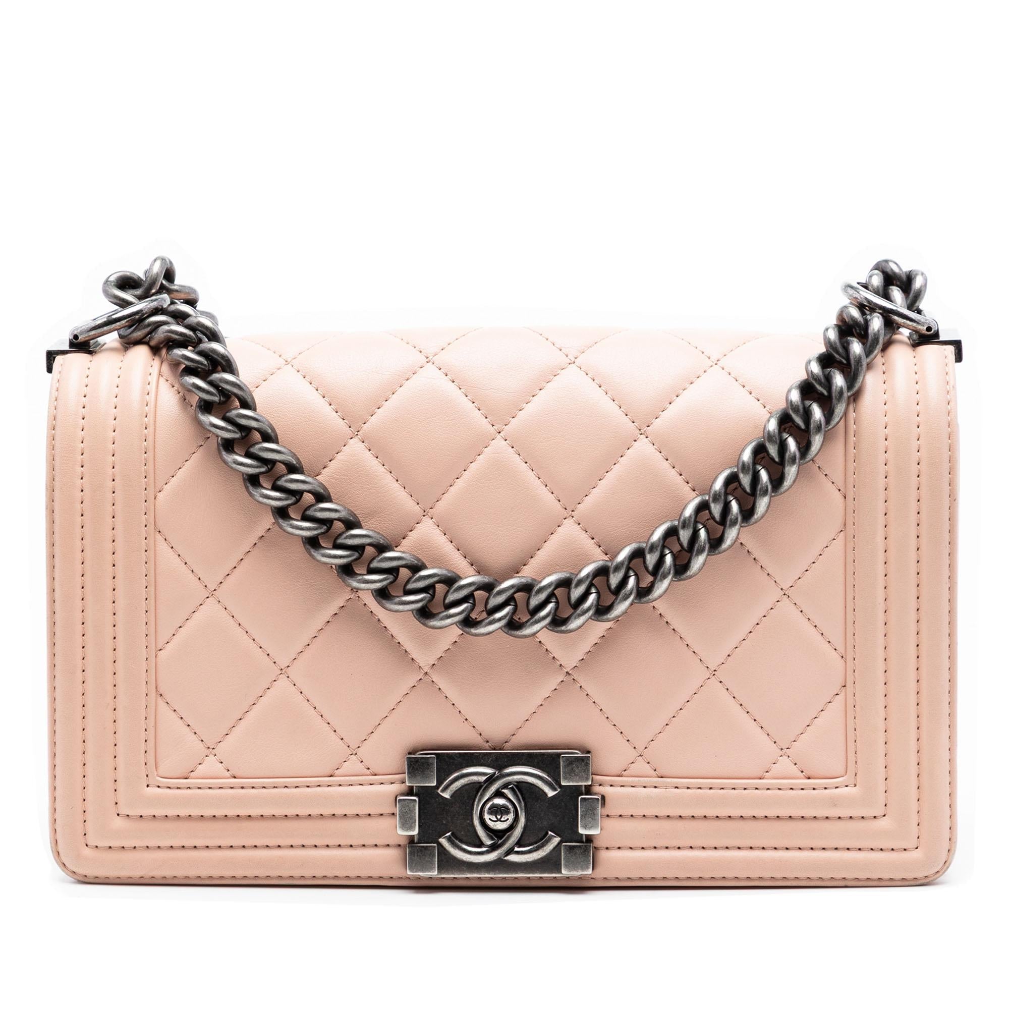 Chanel Old Medium Quilted Lambskin Boy Flap