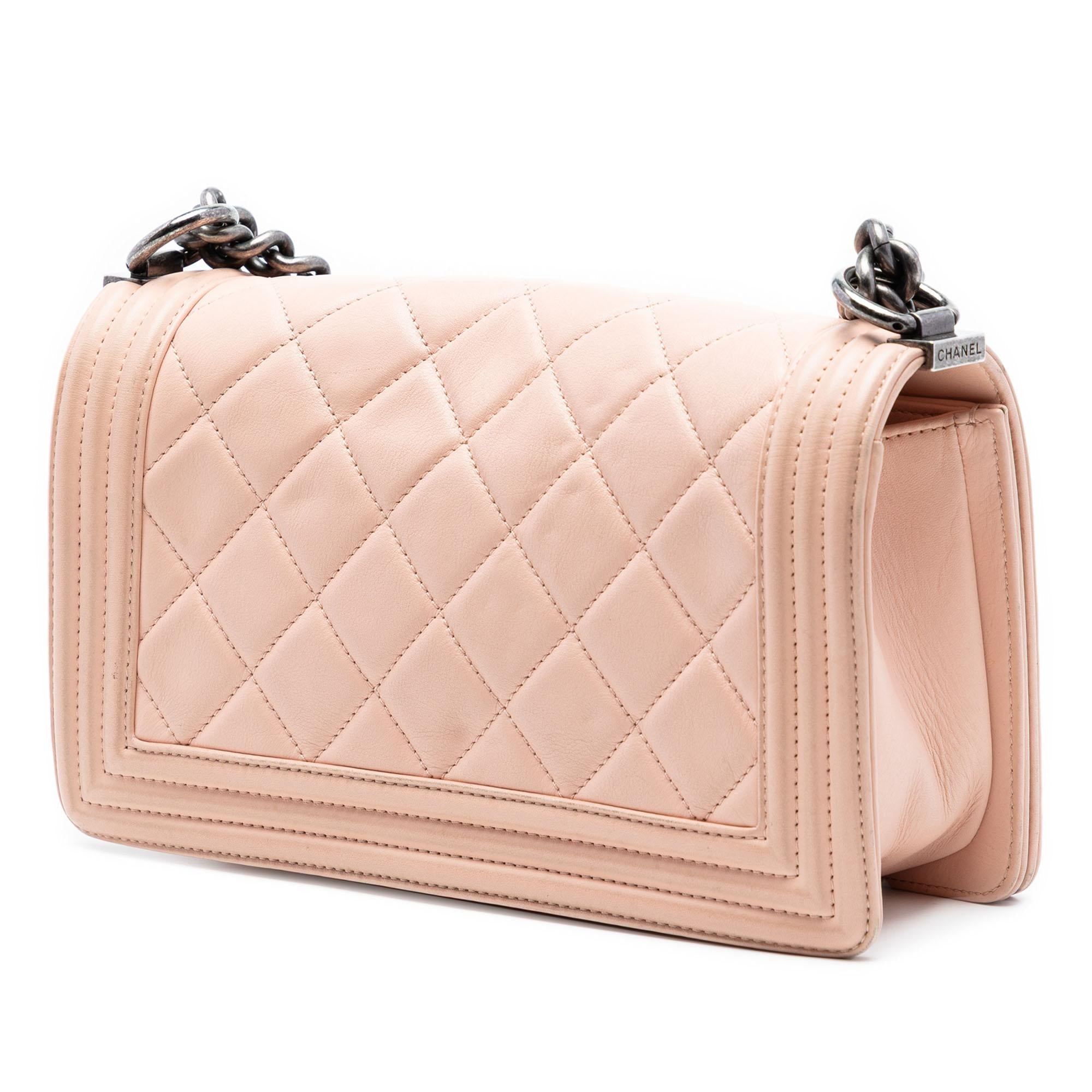 Chanel Old Medium Quilted Lambskin Boy Flap