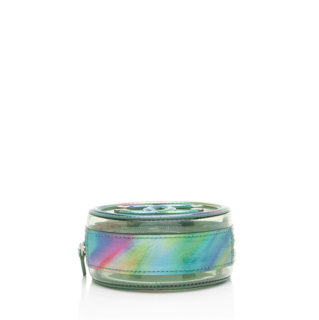 Chanel PVC Rainbow CC Filigree Round Clutch with Chain