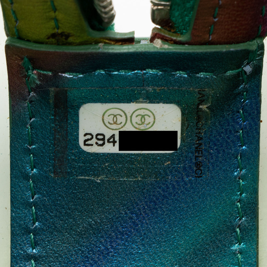 Chanel PVC Rainbow CC Filigree Round Clutch with Chain