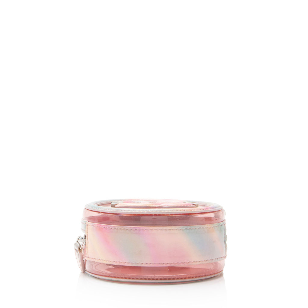 Chanel PVC Rainbow CC Filigree Round Clutch with Chain
