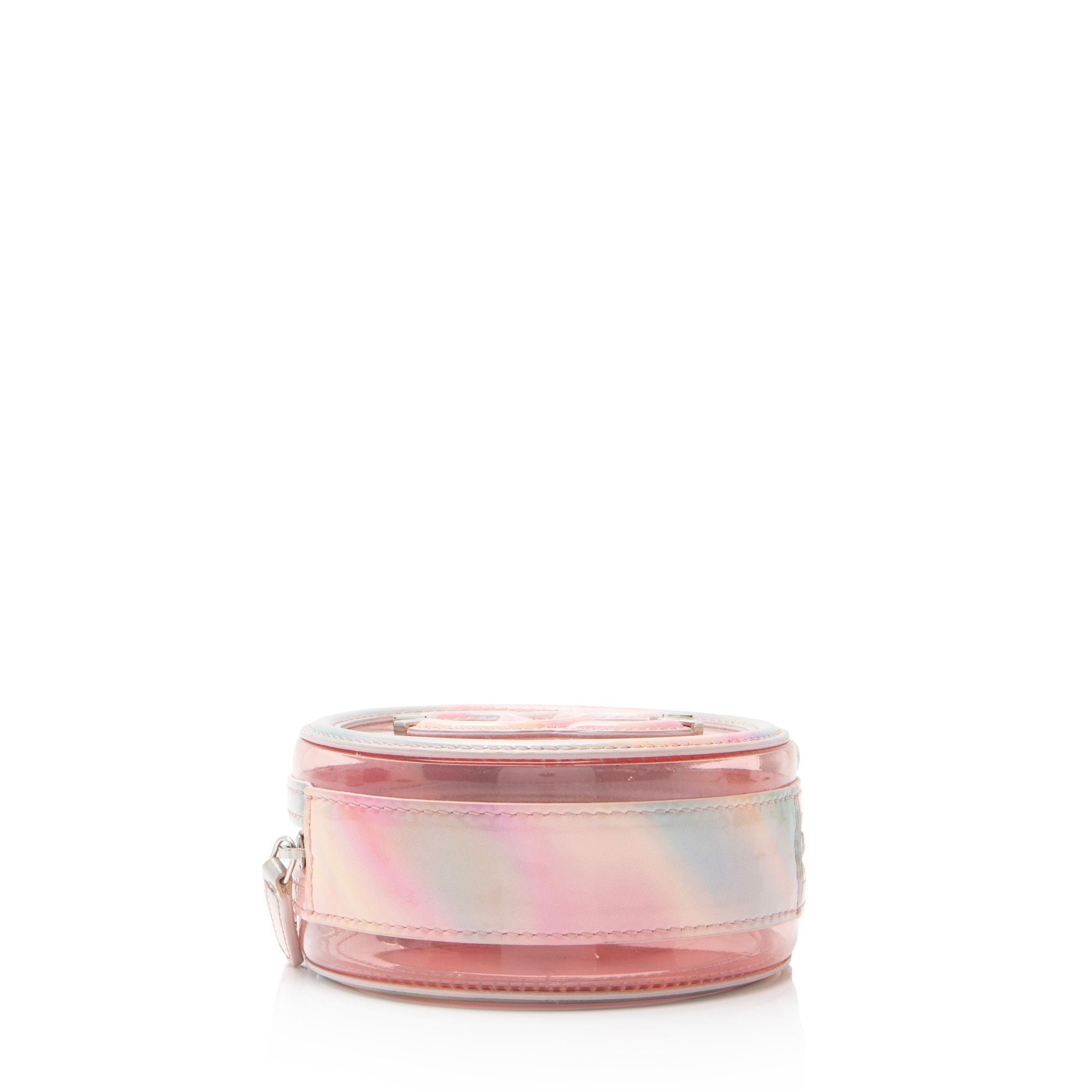 Chanel PVC Rainbow CC Filigree Round Clutch with Chain