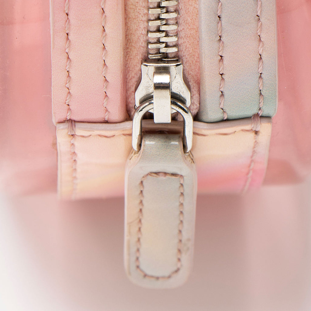 Chanel PVC Rainbow CC Filigree Round Clutch with Chain