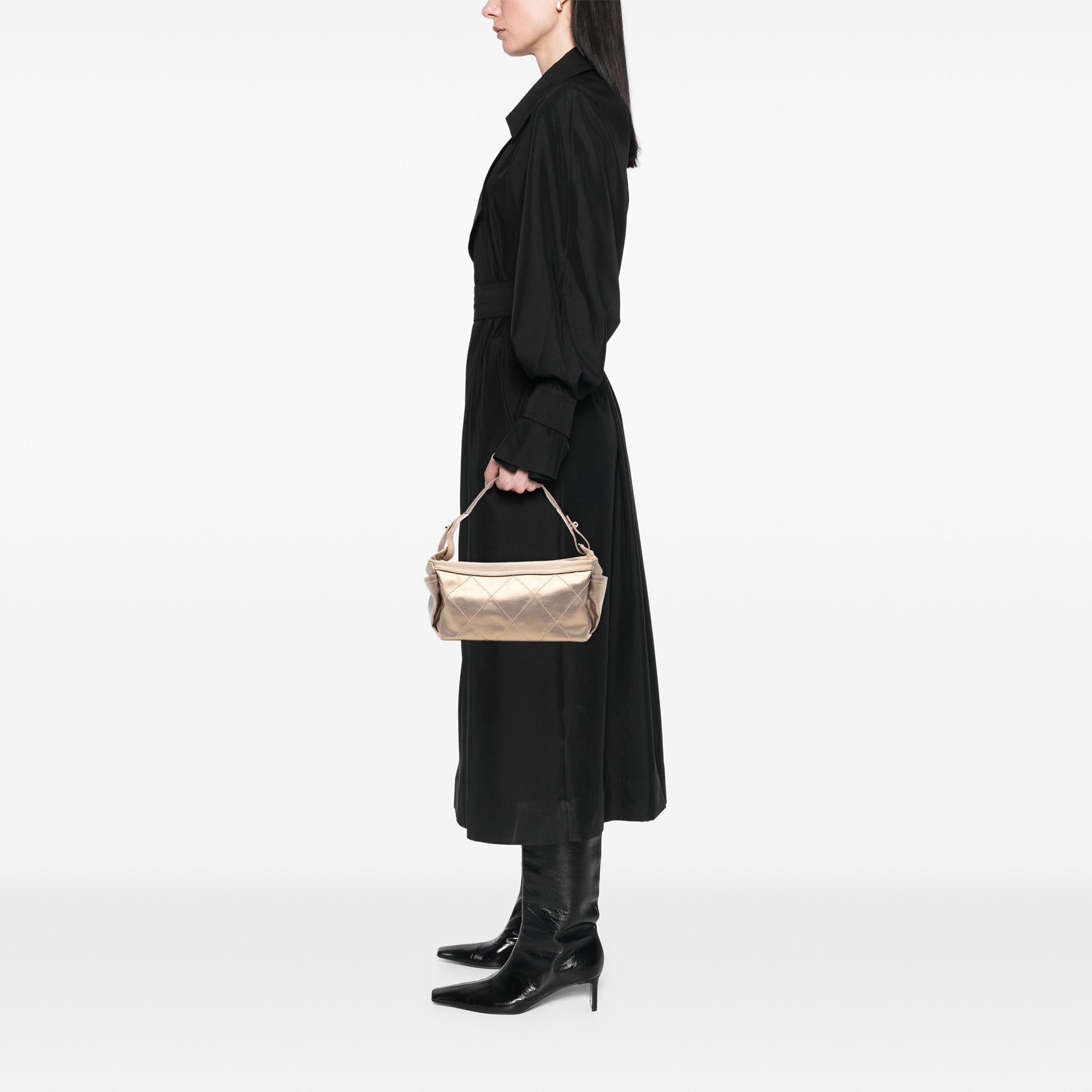 Chanel Paris Biarritz Quilted Coated Canvas Handbag