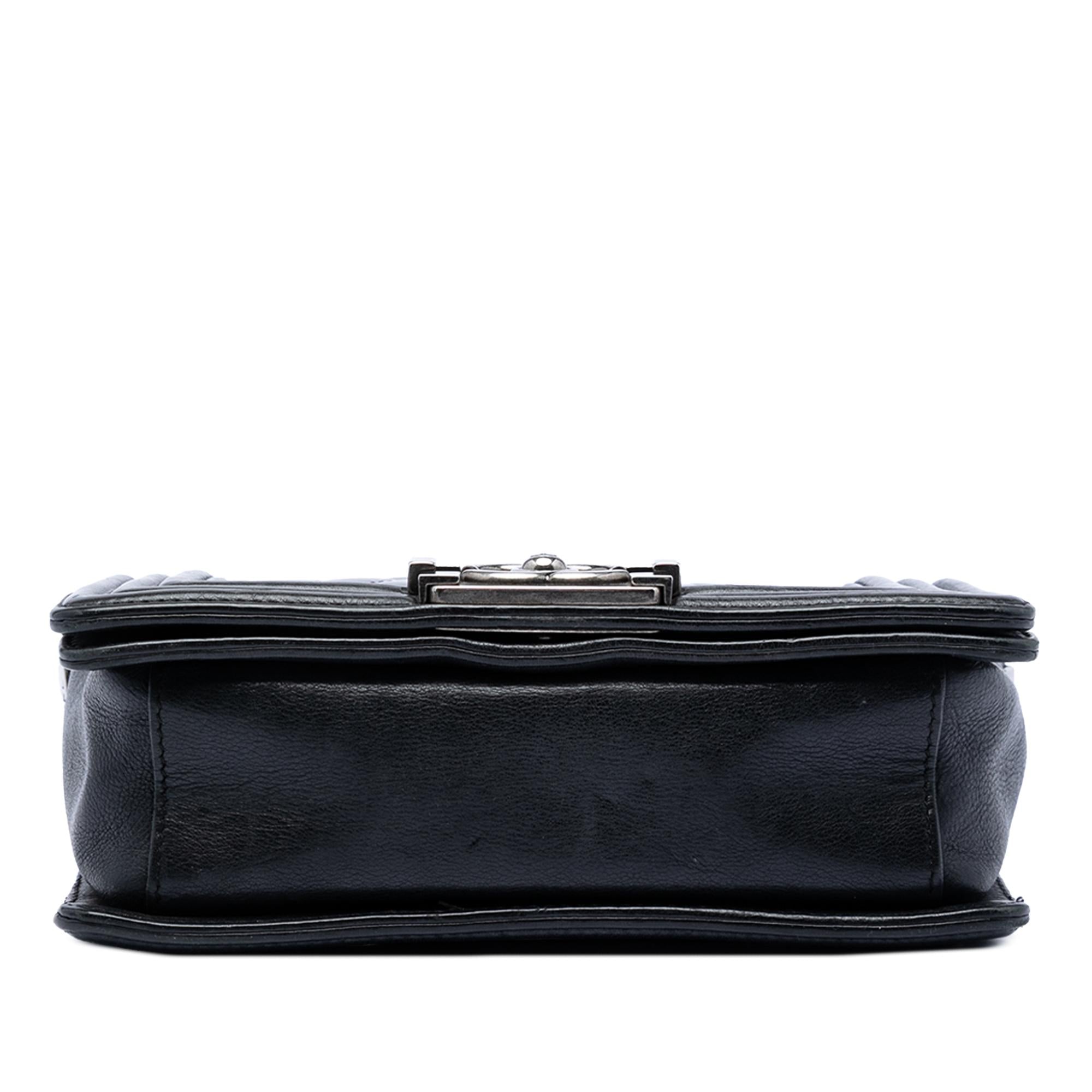 Chanel Paris Bombay Small Quilted Patent Medallion Embellished Boy Flap