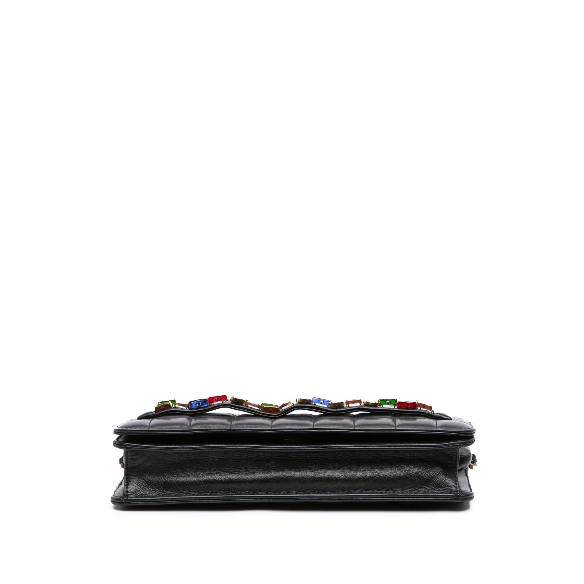 Chanel Paris Byzance Lambskin Jeweled Evening Clutch with Chain