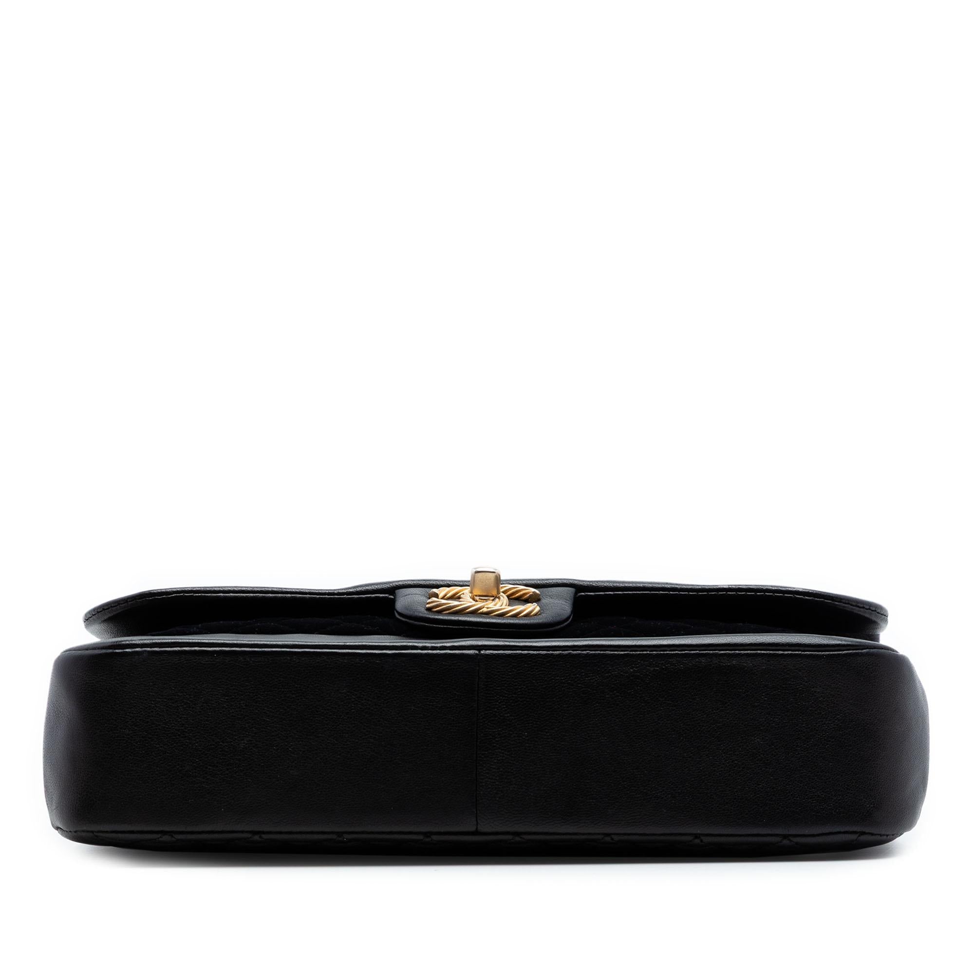 Chanel Paris Cosmopolite Medium Velvet and Metallic Lambskin Flap