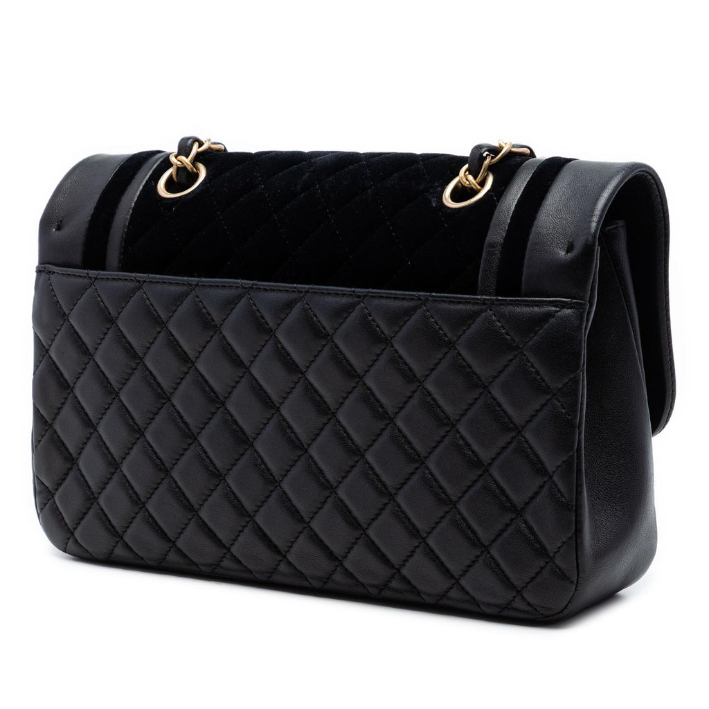 Chanel Paris Cosmopolite Medium Velvet and Metallic Lambskin Flap