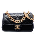 Chanel Paris Cosmopolite Mini Aged Calfskin Straight Lined Flap