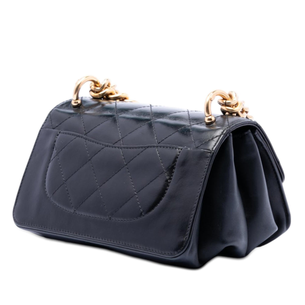 Chanel Paris Cosmopolite Mini Aged Calfskin Straight Lined Flap