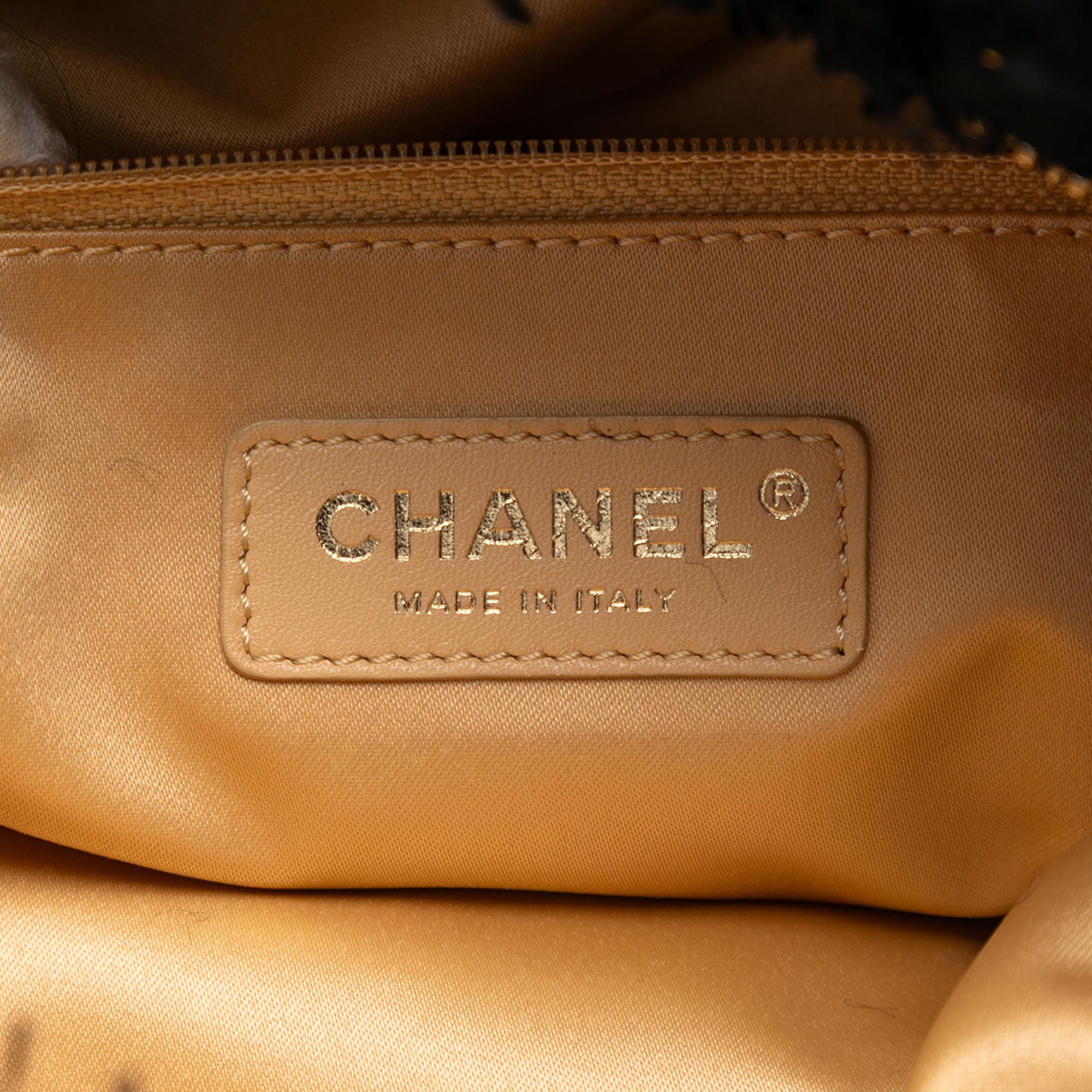 Chanel Paris Cosmopolite Tweed Fringe Clutch