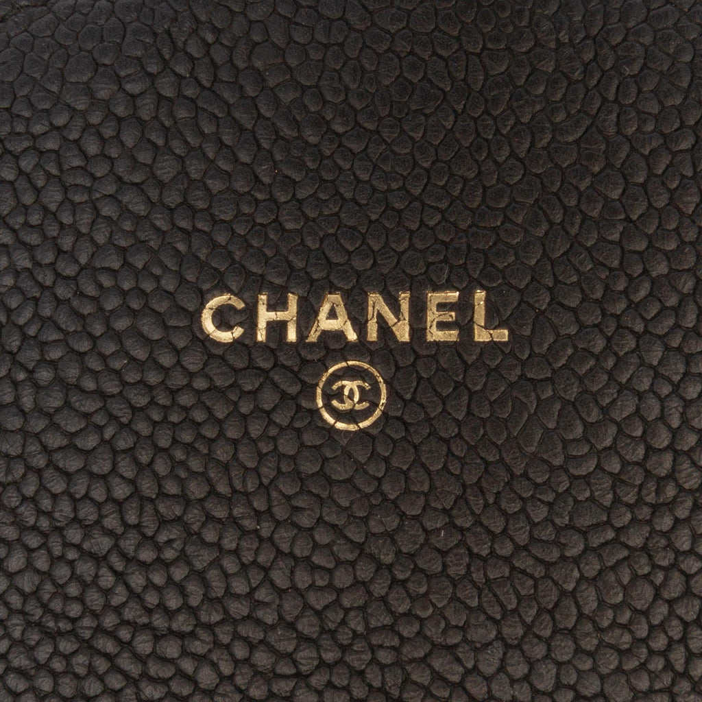 Chanel Paris Cuba Square Quilted Caviar Thread Around Wallet On Chain