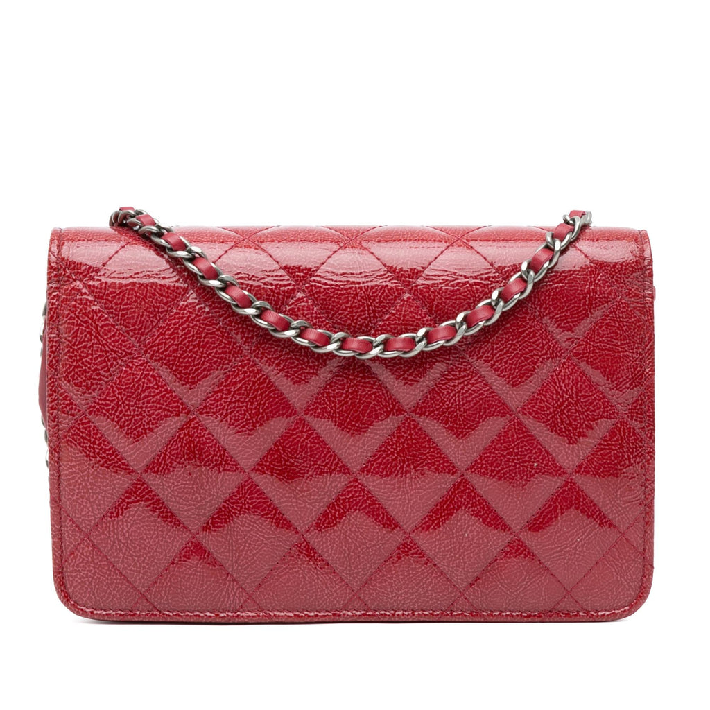 Chanel Paris Dallas CC Patent Goatskin Wallet on Chain (SHG-vrlUi1)