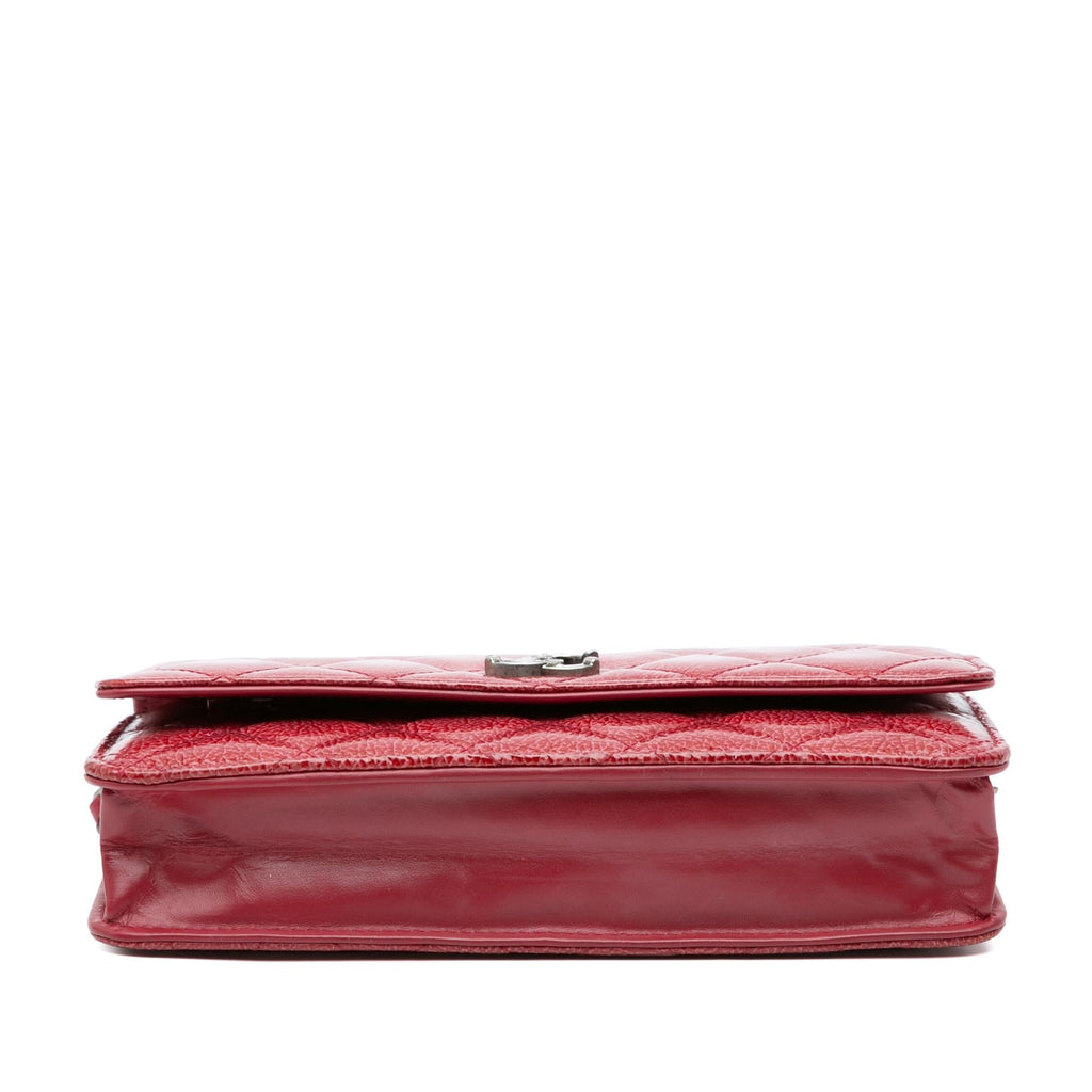 Chanel Paris Dallas CC Patent Goatskin Wallet on Chain (SHG-vrlUi1)