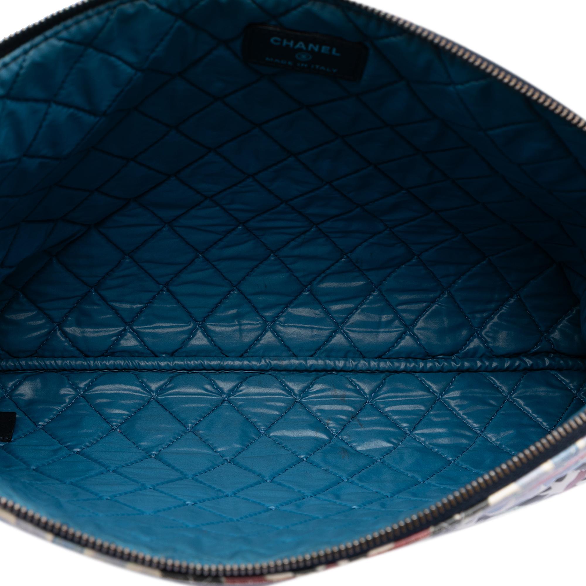 Chanel Paris Dubai Large Printed Lambskin Cosmetic Case