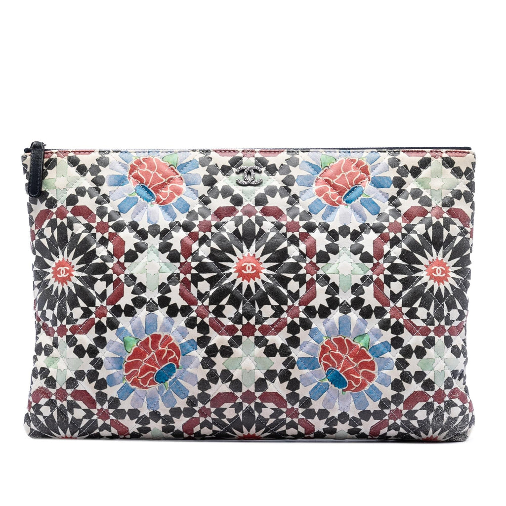 Chanel Paris Dubai Large Printed Lambskin Cosmetic Case