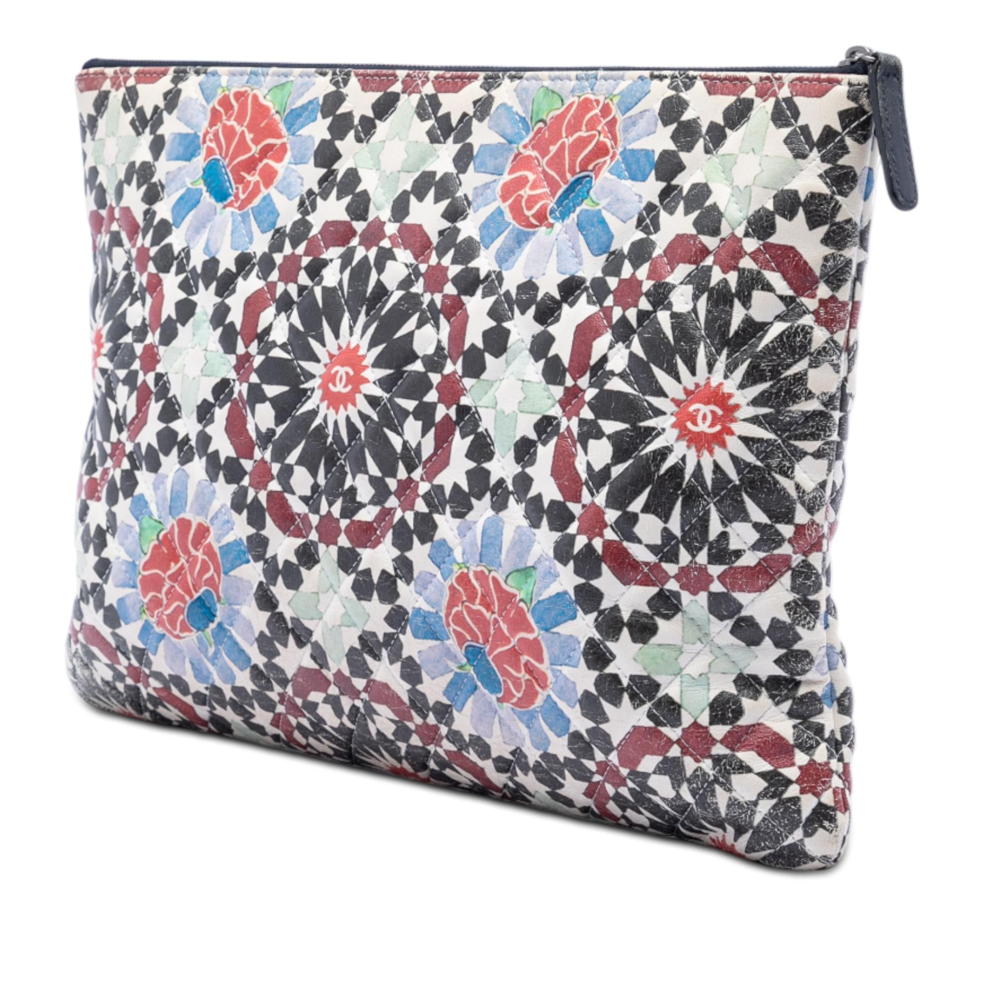Chanel Paris Dubai Large Printed Lambskin Cosmetic Case