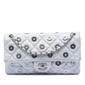 Chanel Paris Dubai Medium Perforated Metallic Lambskin Medals Flap