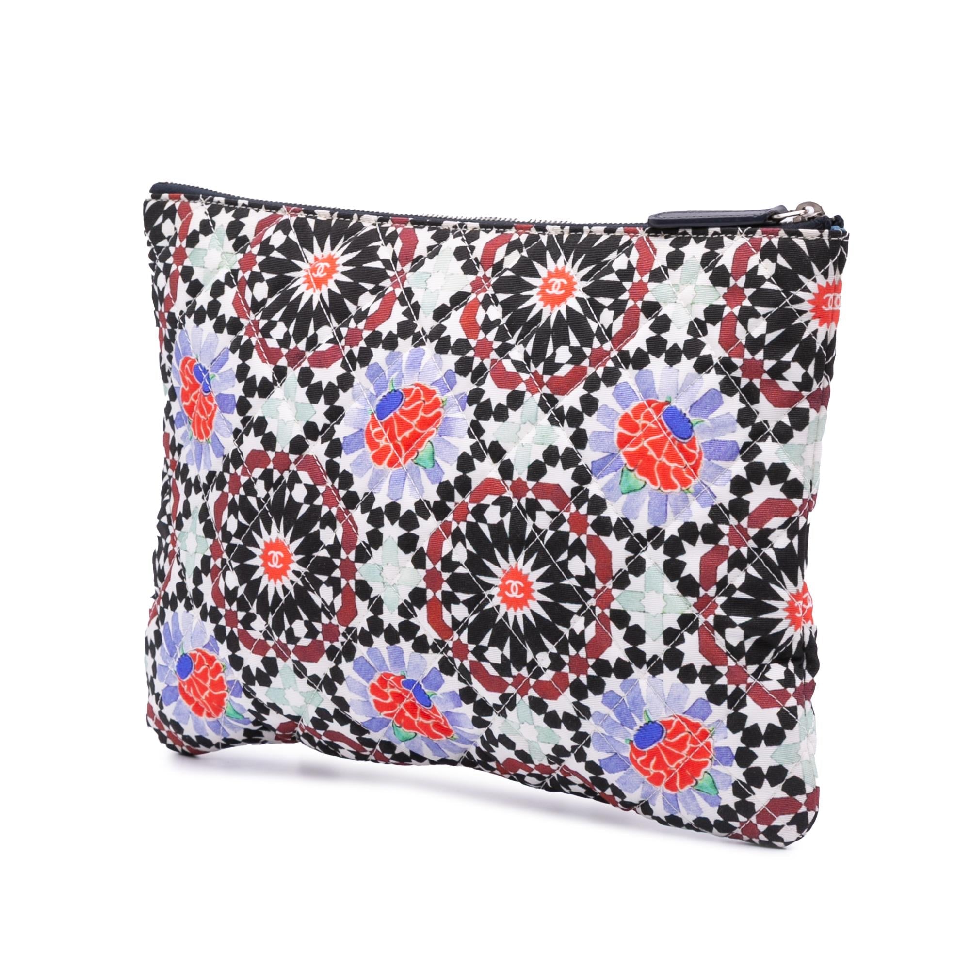 Chanel Paris Dubai Medium Printed Canvas Cosmetic Case