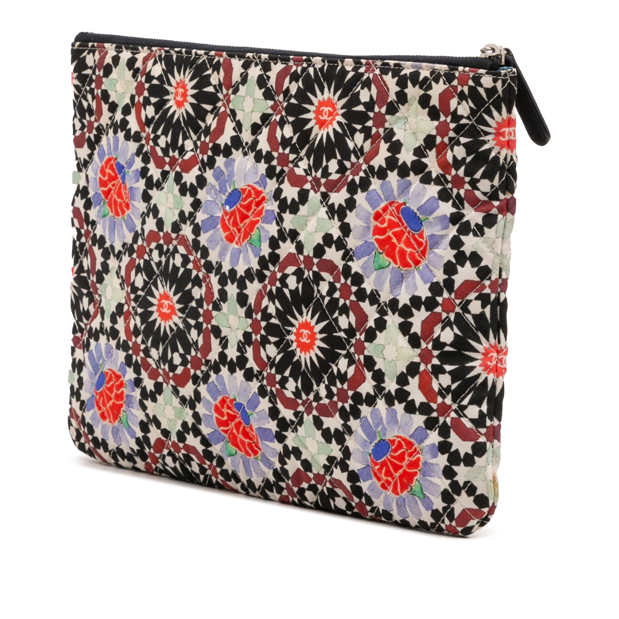 Chanel Paris Dubai Medium Printed Canvas Cosmetic Case