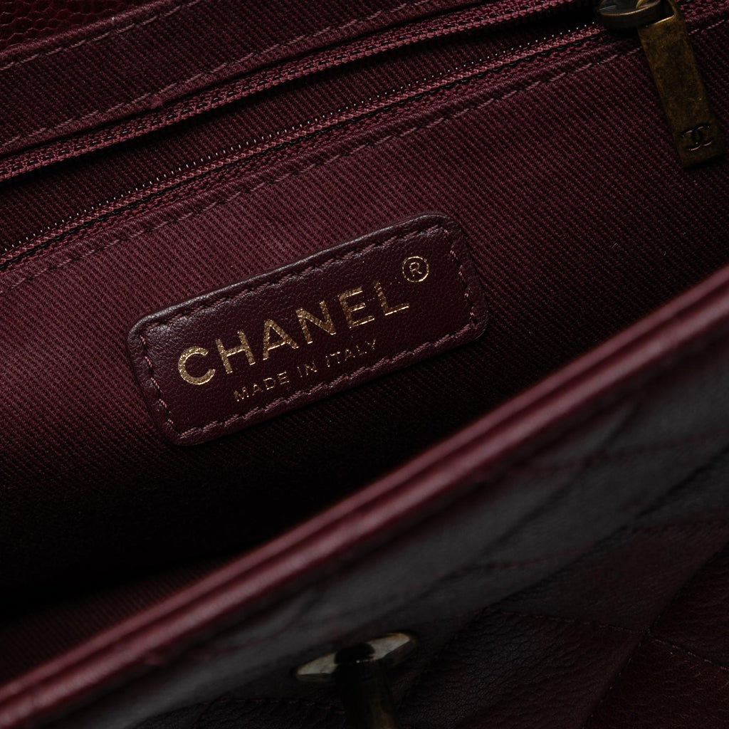 Chanel Paris Edinburgh Quilted Caviar Retro Class Flap