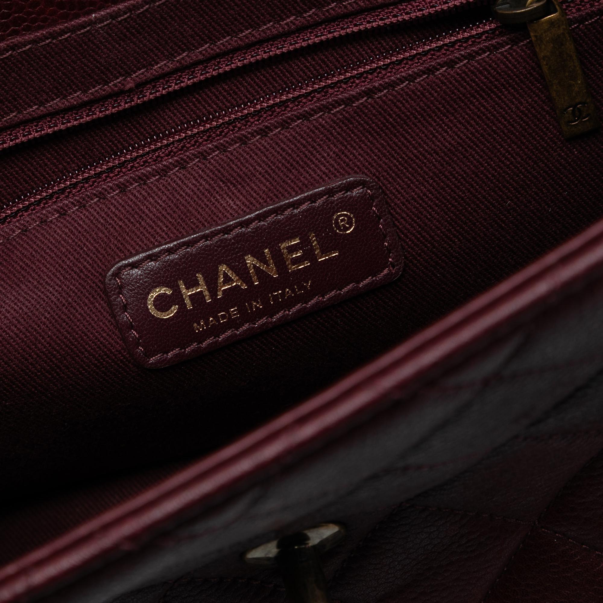 Chanel Paris Edinburgh Quilted Caviar Retro Class Flap