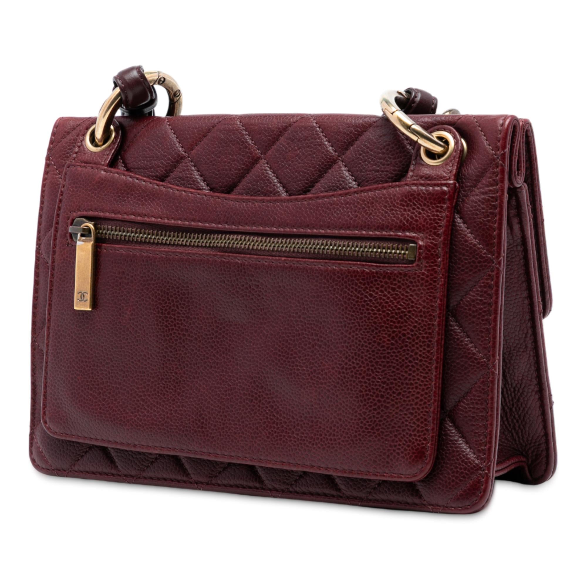 Chanel Paris Edinburgh Quilted Caviar Retro Class Flap