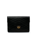 Chanel Paris Hamburg Chevron Lambskin Clutch