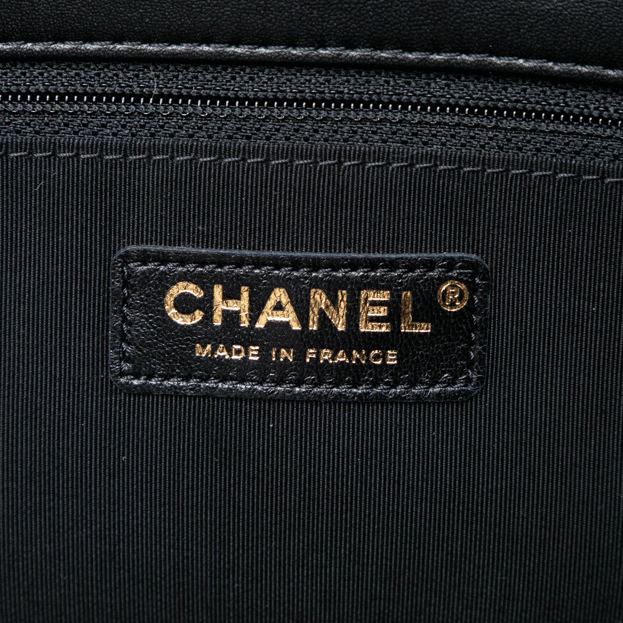 Chanel Paris Hamburg Quilted Velvet Clutch