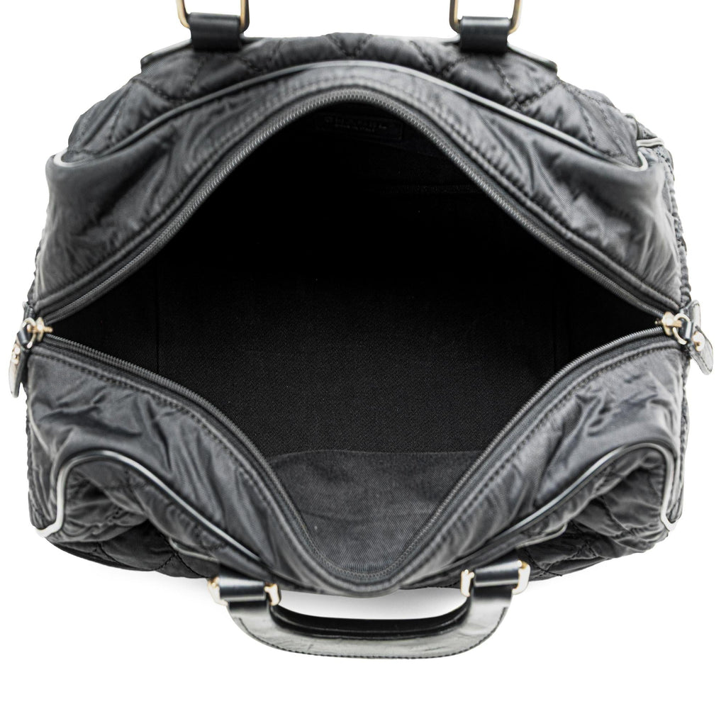 Chanel Paris New York Quilted Nylon Duffle Handbag