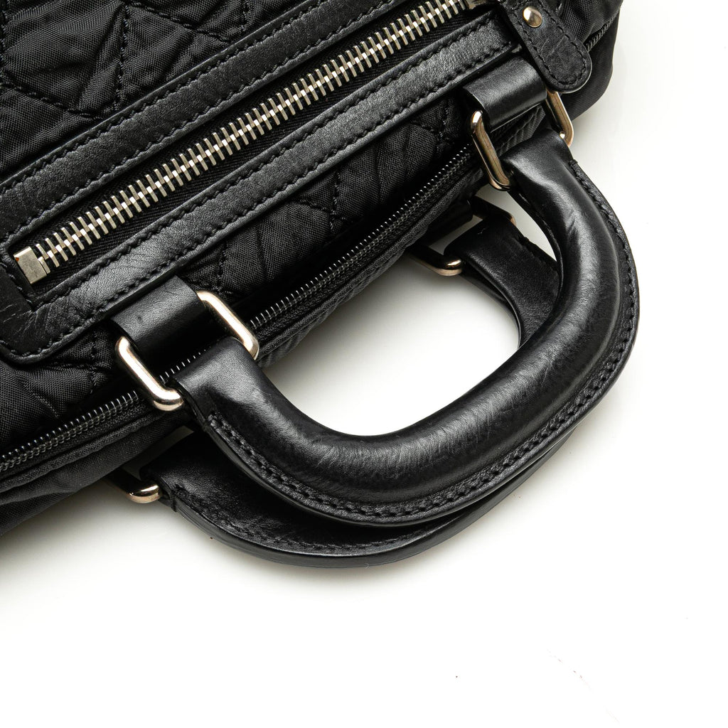 Chanel Paris New York Quilted Nylon Duffle Handbag