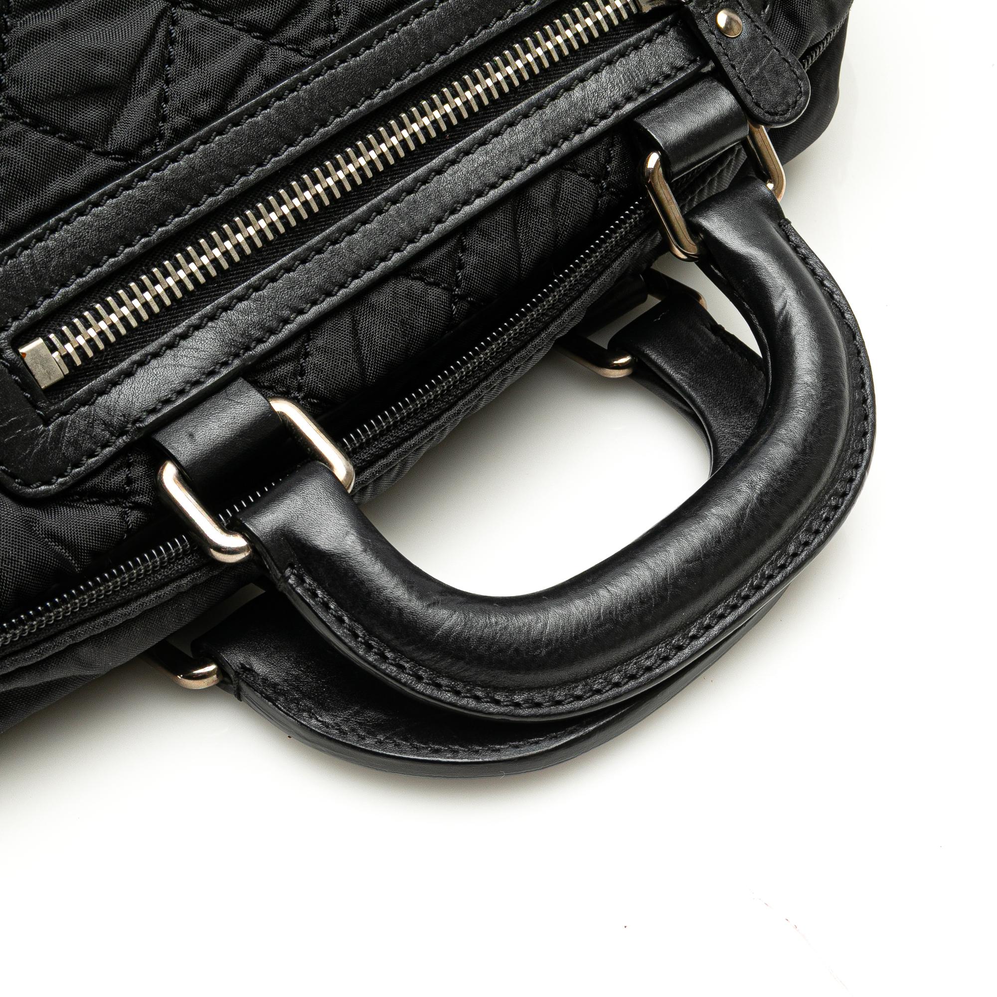Chanel Paris New York Quilted Nylon Duffle Handbag