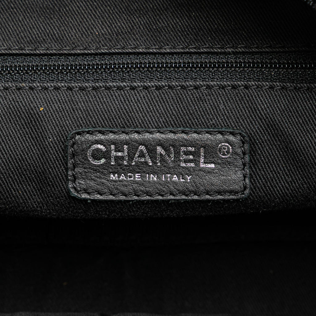 Chanel Paris New York Quilted Nylon Duffle Handbag