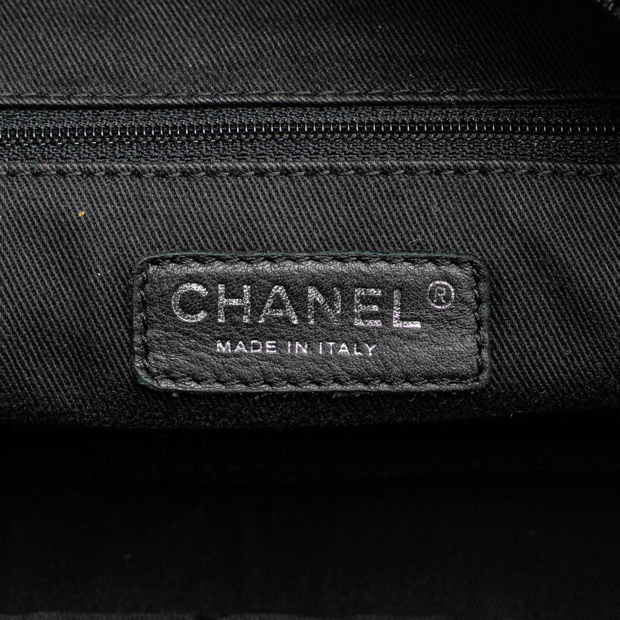 Chanel Paris New York Quilted Nylon Duffle Handbag