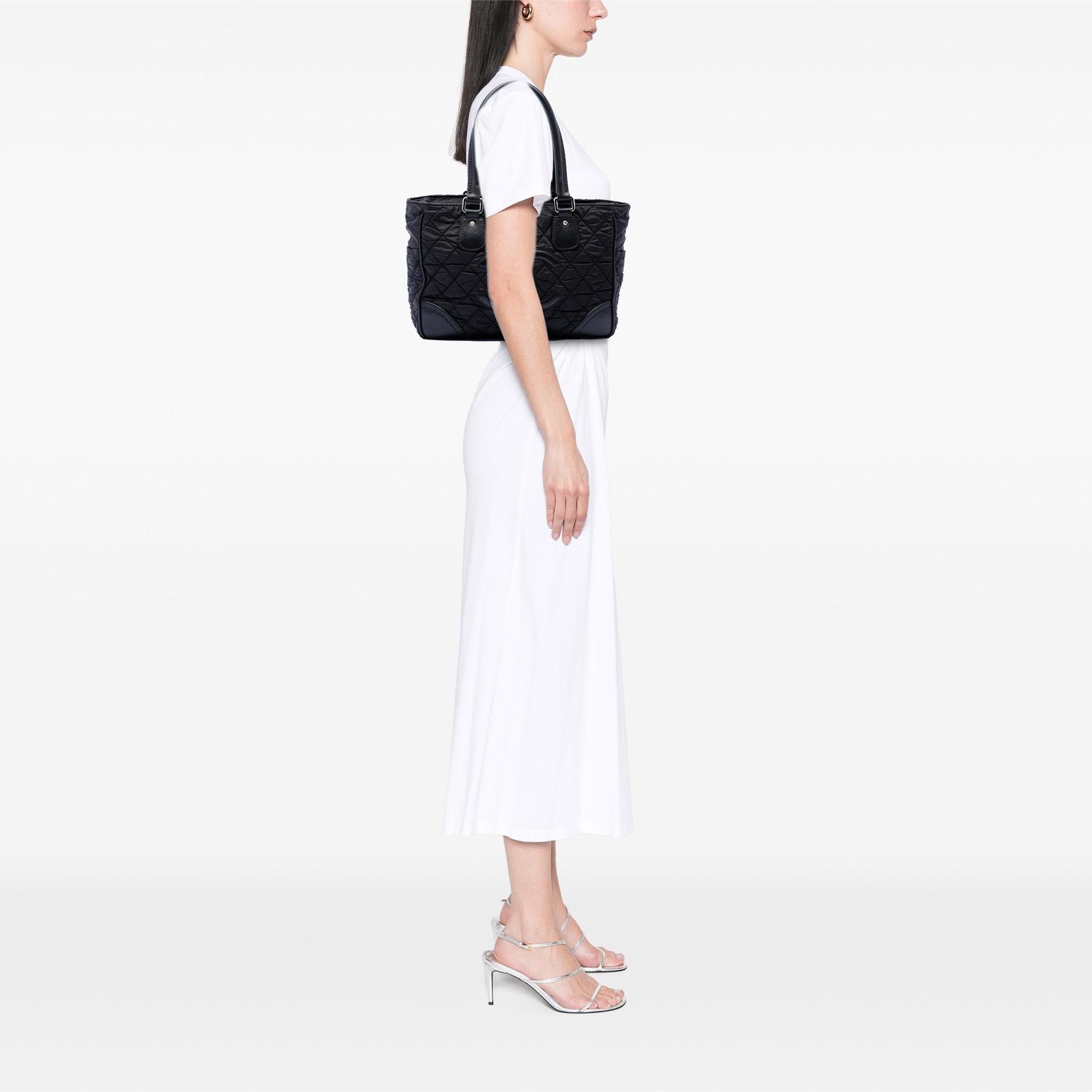 Chanel Paris New York Quilted Nylon Tote
