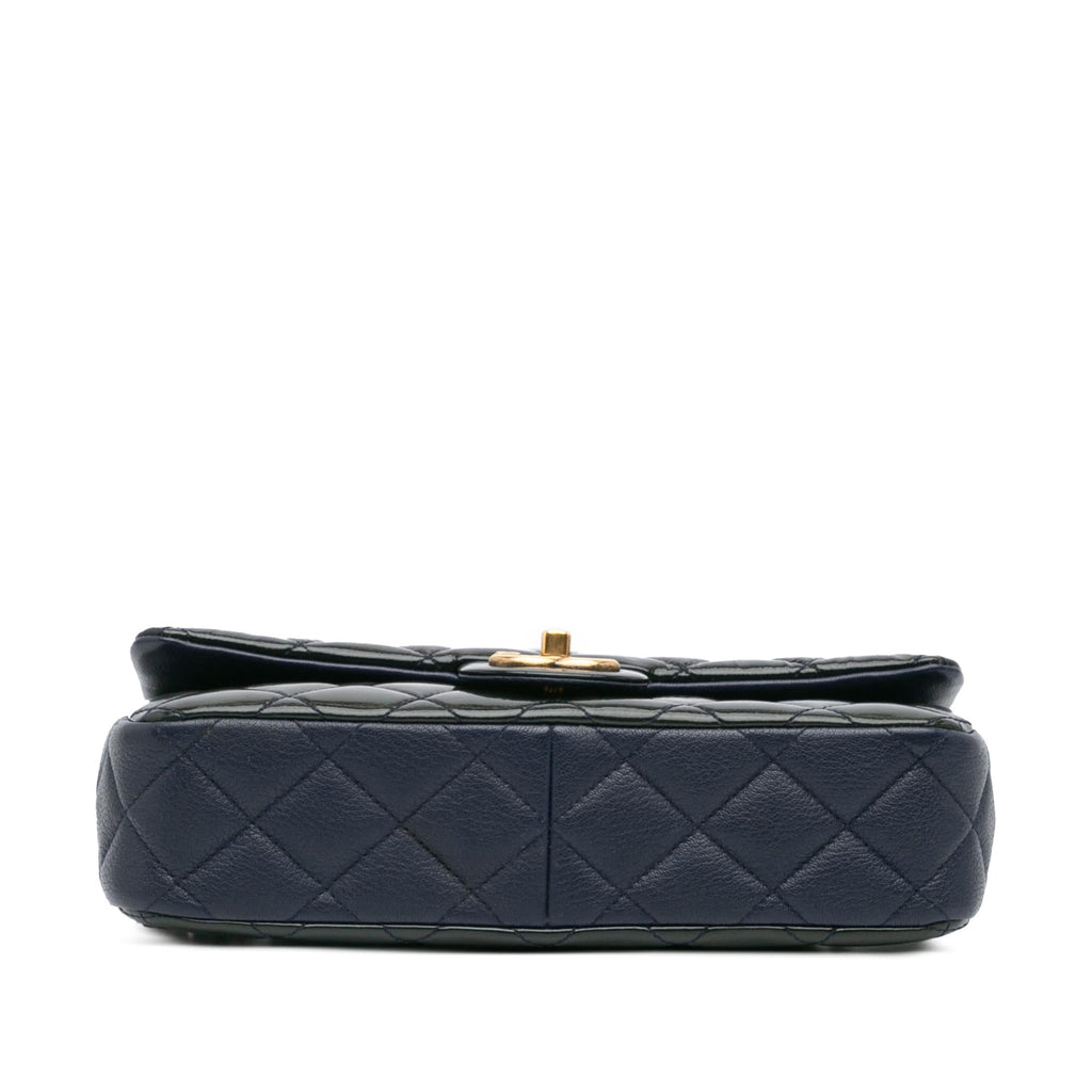 Chanel Paris-Salzburg Medium Patent Goatskin CC Eyelet Flap