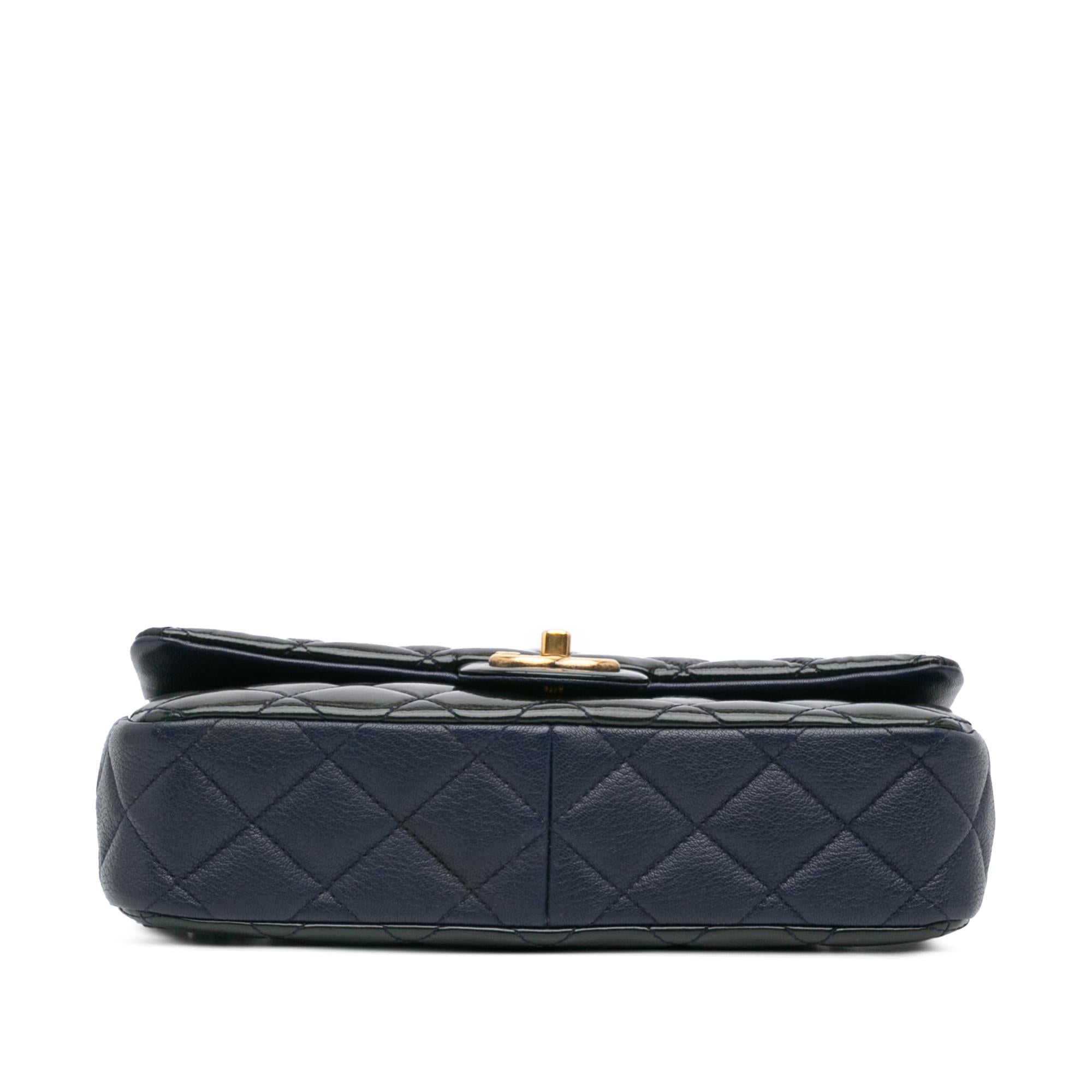 Chanel Paris-Salzburg Medium Patent Goatskin CC Eyelet Flap