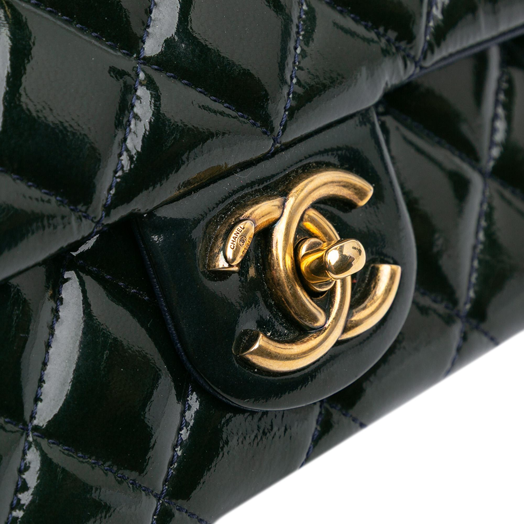 Chanel Paris-Salzburg Medium Patent Goatskin CC Eyelet Flap