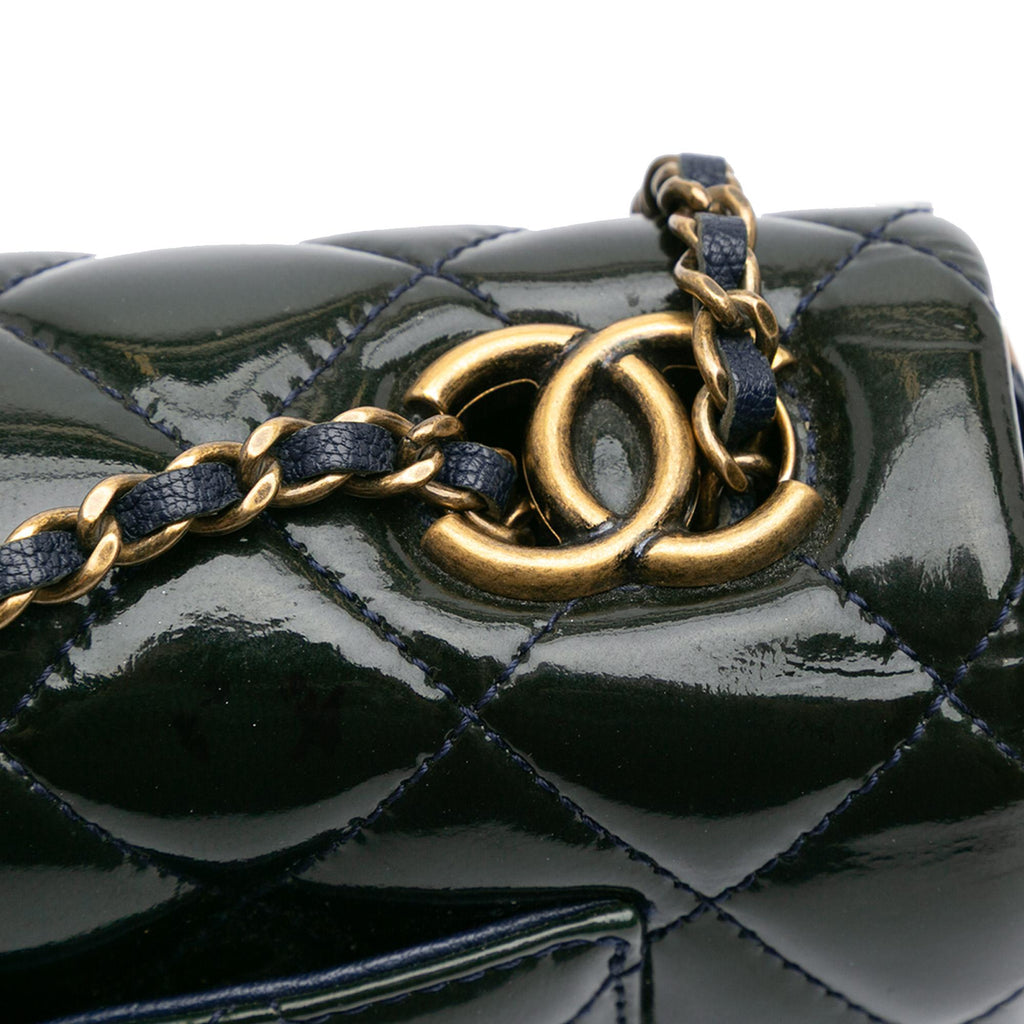 Chanel Paris-Salzburg Medium Patent Goatskin CC Eyelet Flap