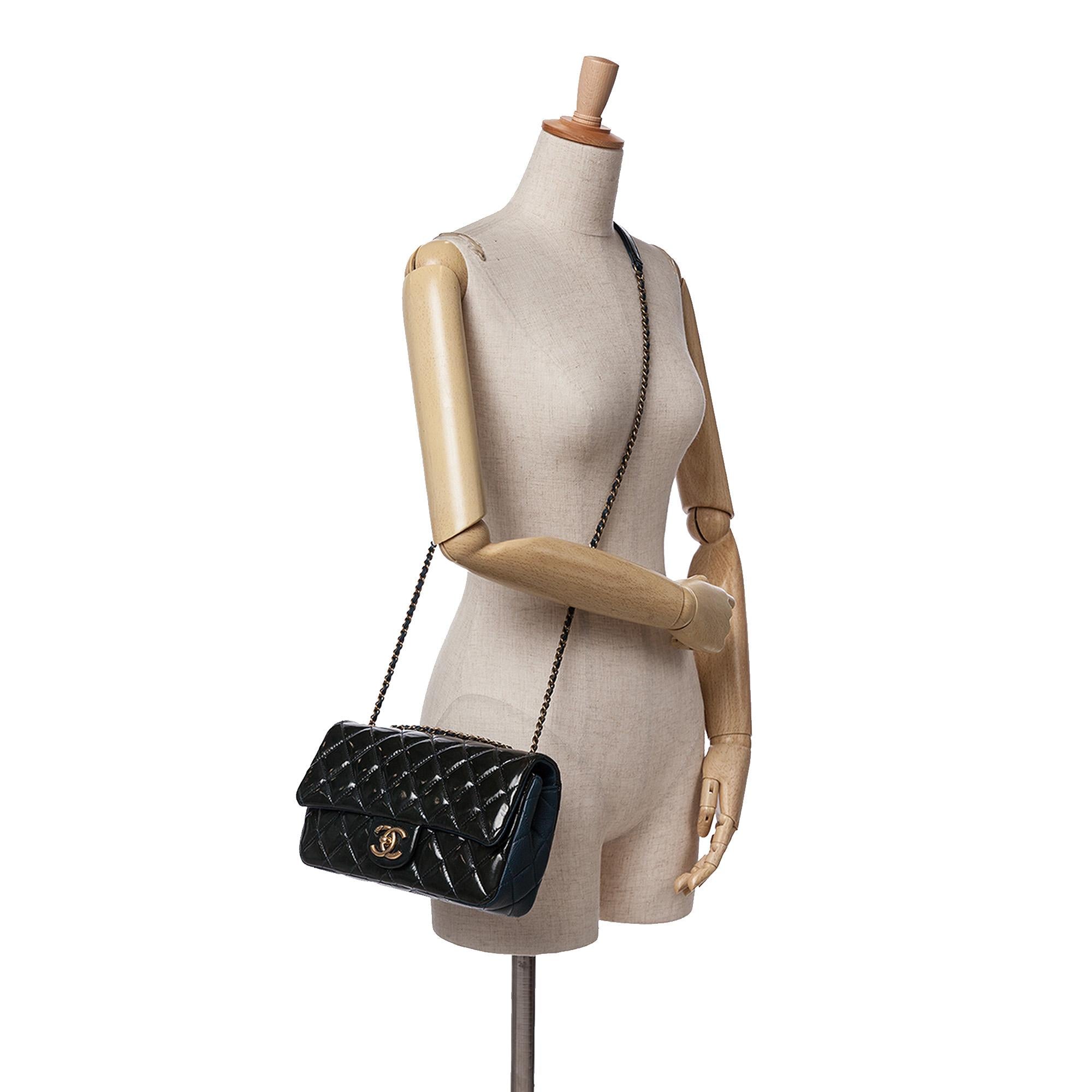 Chanel Paris-Salzburg Medium Patent Goatskin CC Eyelet Flap