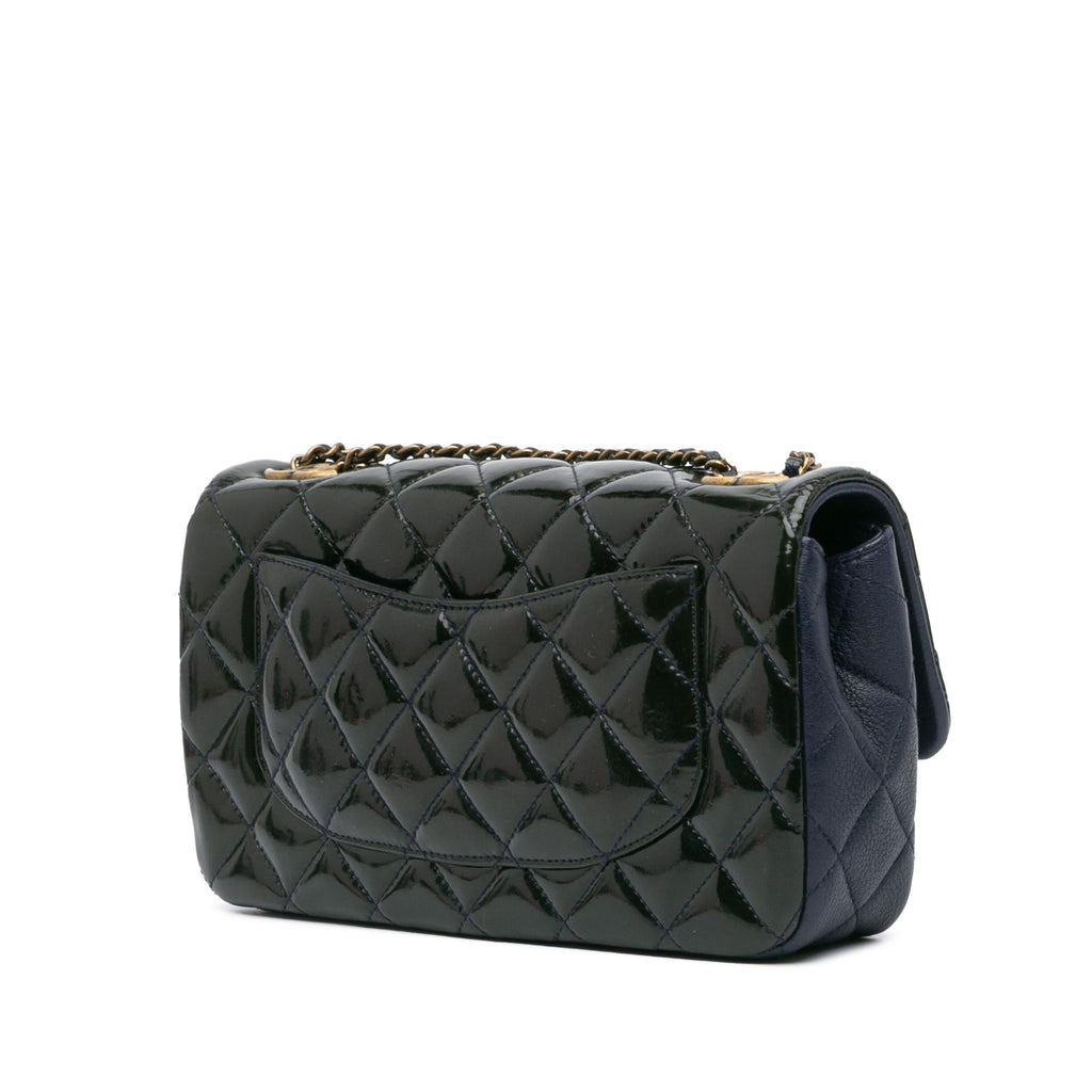Chanel Paris-Salzburg Medium Patent Goatskin CC Eyelet Flap