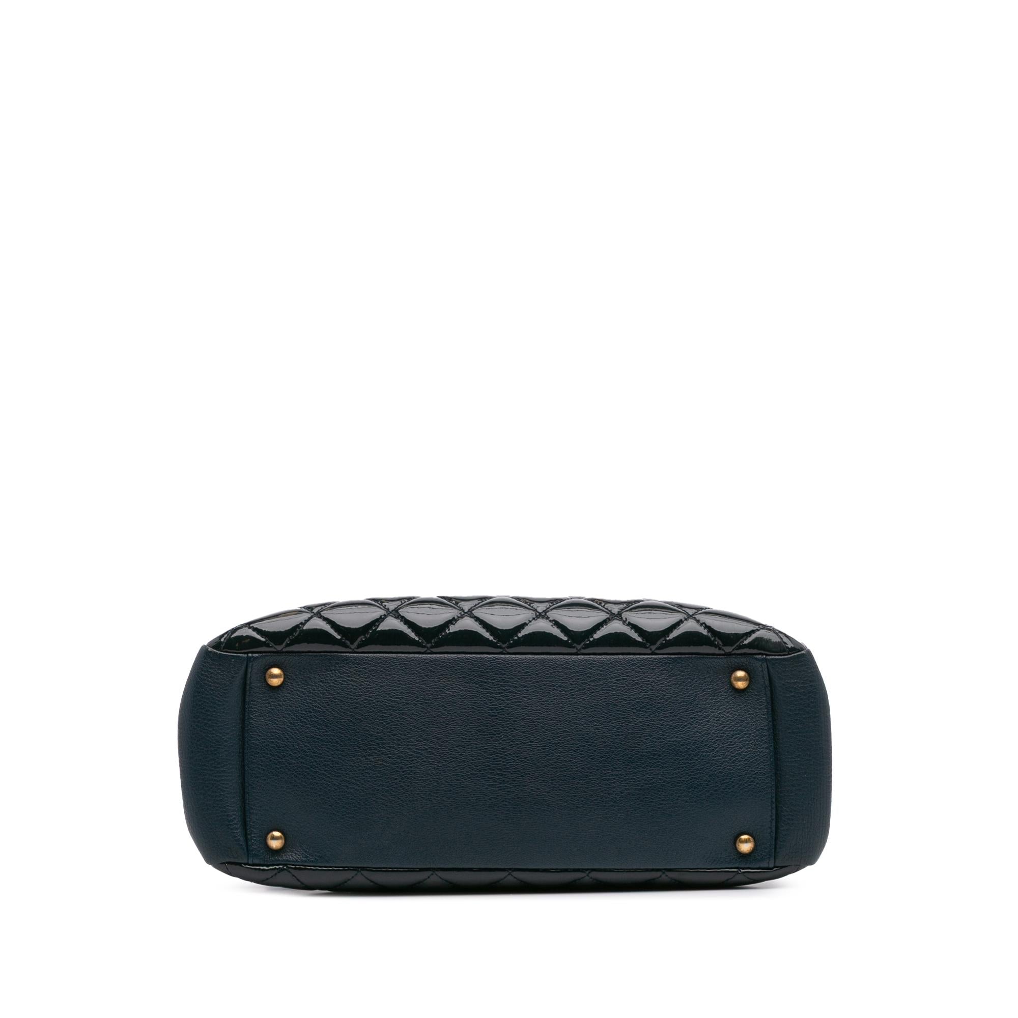 Chanel Paris Salzburg Patent and Goatskin CC Eyelet Tote